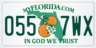 FL license plate 0557WX