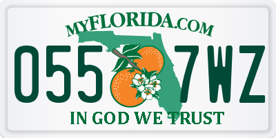 FL license plate 0557WZ