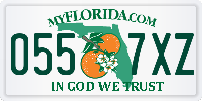 FL license plate 0557XZ