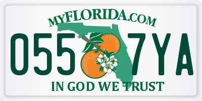 FL license plate 0557YA