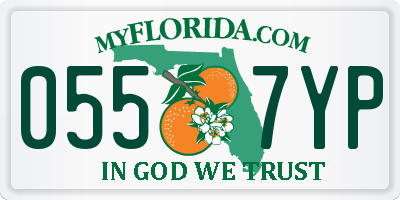 FL license plate 0557YP