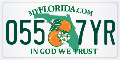 FL license plate 0557YR