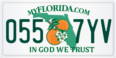 FL license plate 0557YV