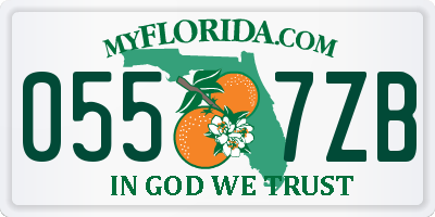FL license plate 0557ZB