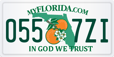 FL license plate 0557ZI