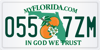 FL license plate 0557ZM