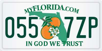 FL license plate 0557ZP
