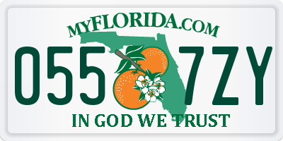 FL license plate 0557ZY