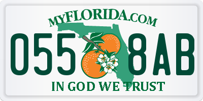 FL license plate 0558AB