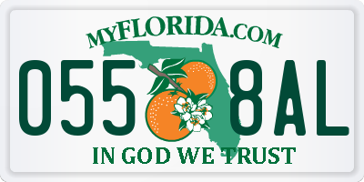FL license plate 0558AL