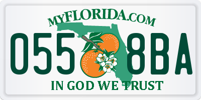 FL license plate 0558BA