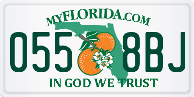 FL license plate 0558BJ