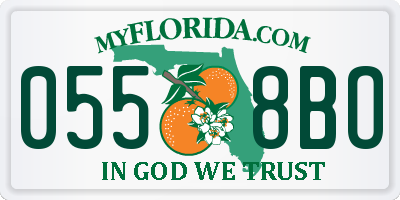 FL license plate 0558BO