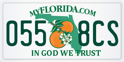 FL license plate 0558CS