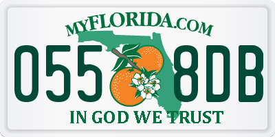 FL license plate 0558DB