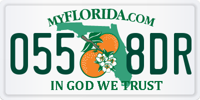 FL license plate 0558DR