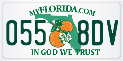 FL license plate 0558DV