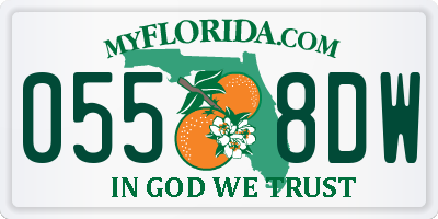 FL license plate 0558DW