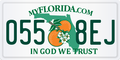 FL license plate 0558EJ