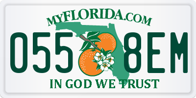 FL license plate 0558EM