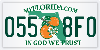 FL license plate 0558FO