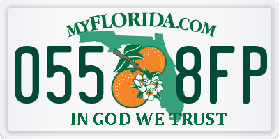 FL license plate 0558FP