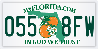 FL license plate 0558FW