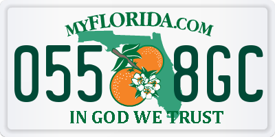 FL license plate 0558GC