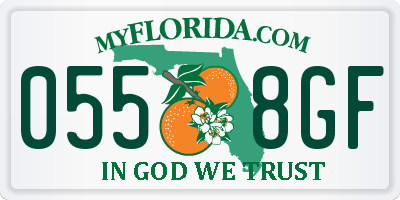 FL license plate 0558GF