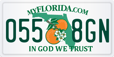 FL license plate 0558GN