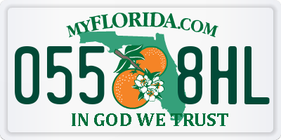FL license plate 0558HL