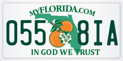 FL license plate 0558IA