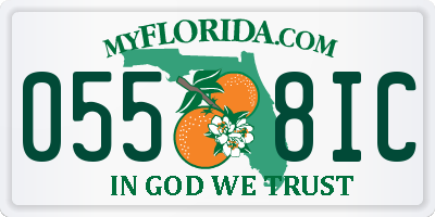 FL license plate 0558IC