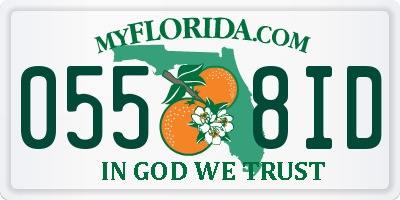 FL license plate 0558ID