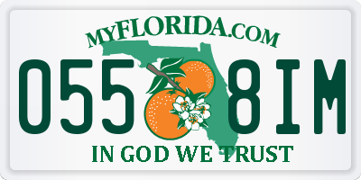FL license plate 0558IM