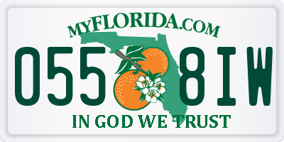 FL license plate 0558IW