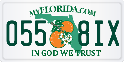 FL license plate 0558IX