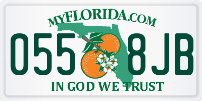 FL license plate 0558JB