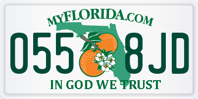 FL license plate 0558JD