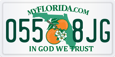 FL license plate 0558JG