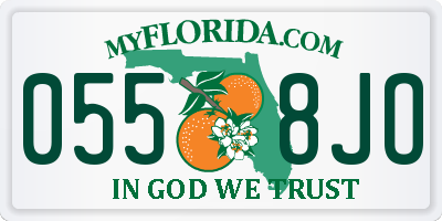 FL license plate 0558JO