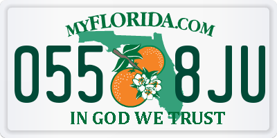 FL license plate 0558JU