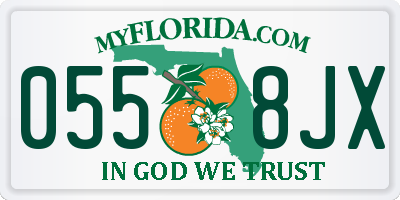 FL license plate 0558JX