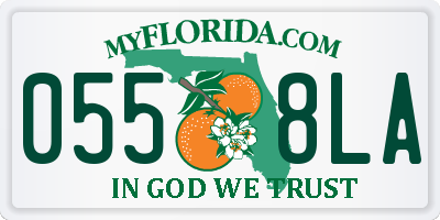 FL license plate 0558LA