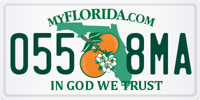 FL license plate 0558MA