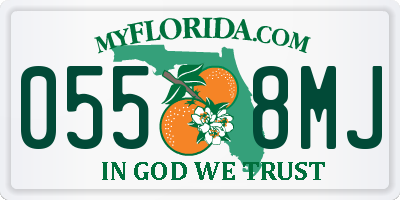 FL license plate 0558MJ