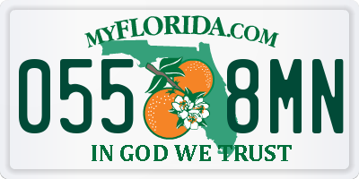 FL license plate 0558MN