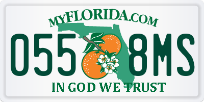 FL license plate 0558MS