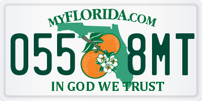 FL license plate 0558MT