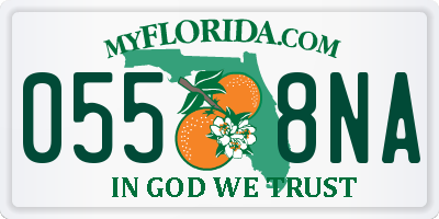 FL license plate 0558NA